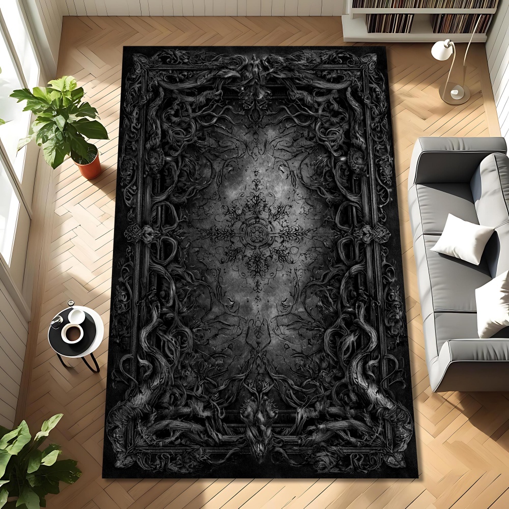 Desk Setup Living Room - Dark Gothic Twisted Ornate Frame graphics
