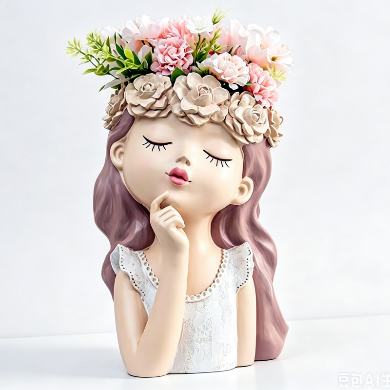 Desk Setup Plant - Contemplative Flower Fairy Vase Large Silicone