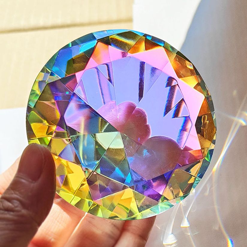 Korean Desk Setup - 30-80mm AB Colorful K9 Crystal Diamond