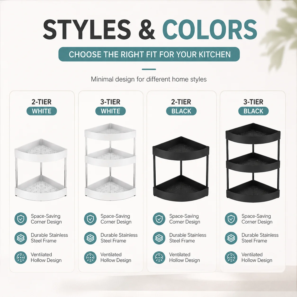 2/3Tiers Kitchen Desktop Corne - Desk Setup Shelf ulasan dan harga