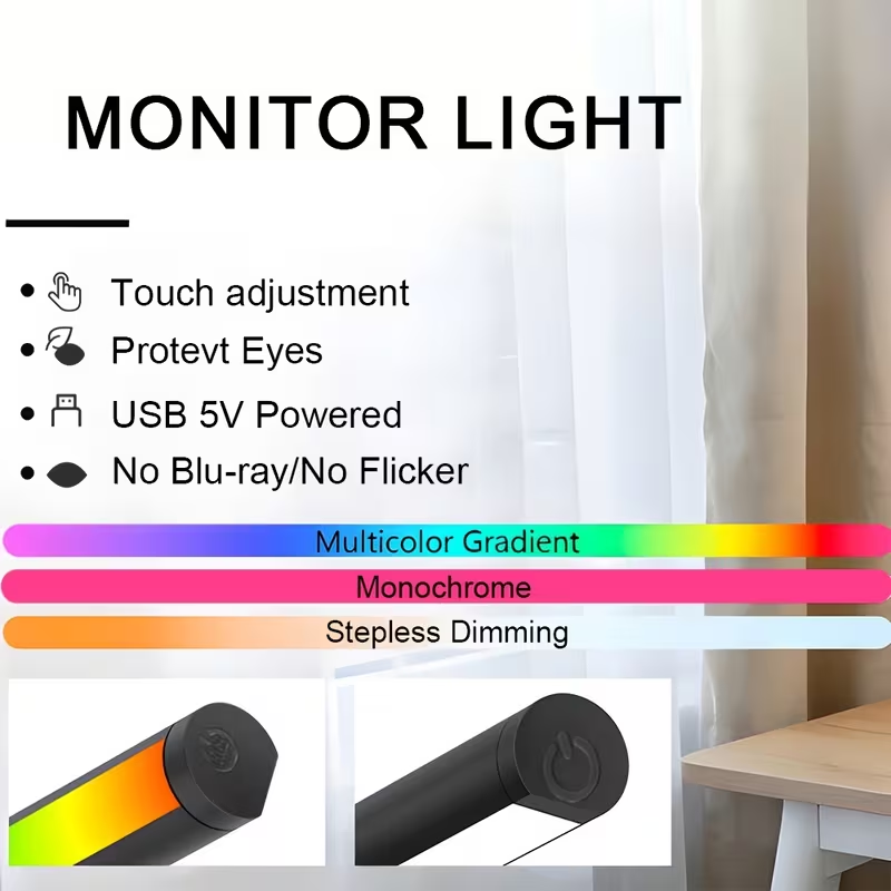 LED Monitor Light Bar 30cm 40c - Desk Setup Computer ulasan dan harga
