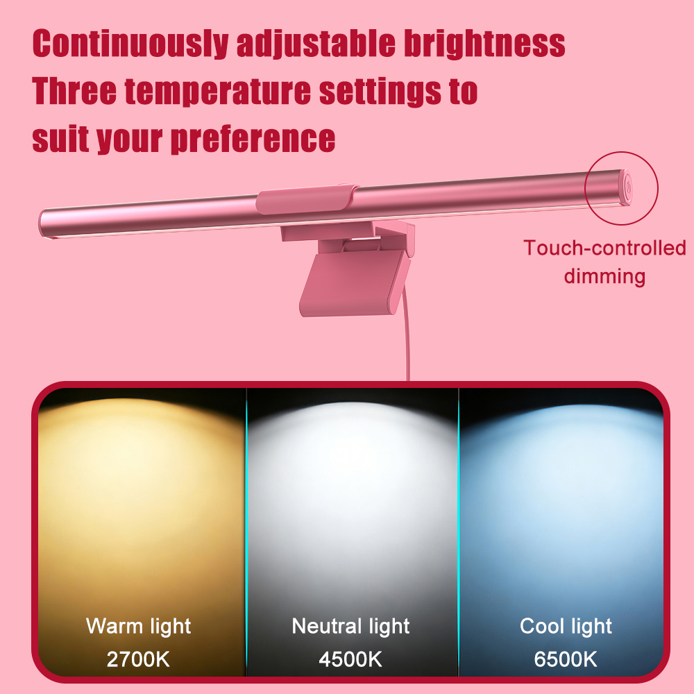 Light Bar Monitor Pink Led Lig - Setup Desk Monitor ulasan dan harga