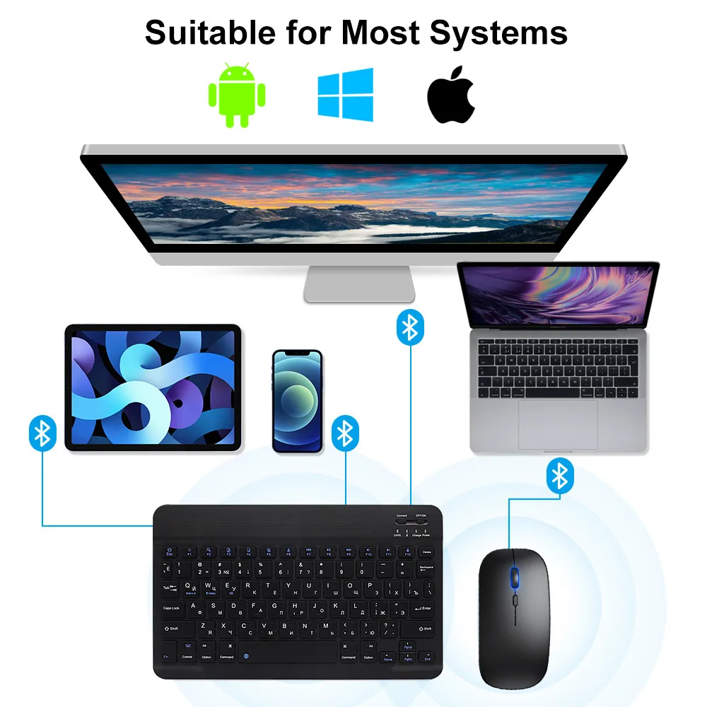New 2025 Bluetooth Wireless Ke - Desk Setup Ipad ulasan dan harga