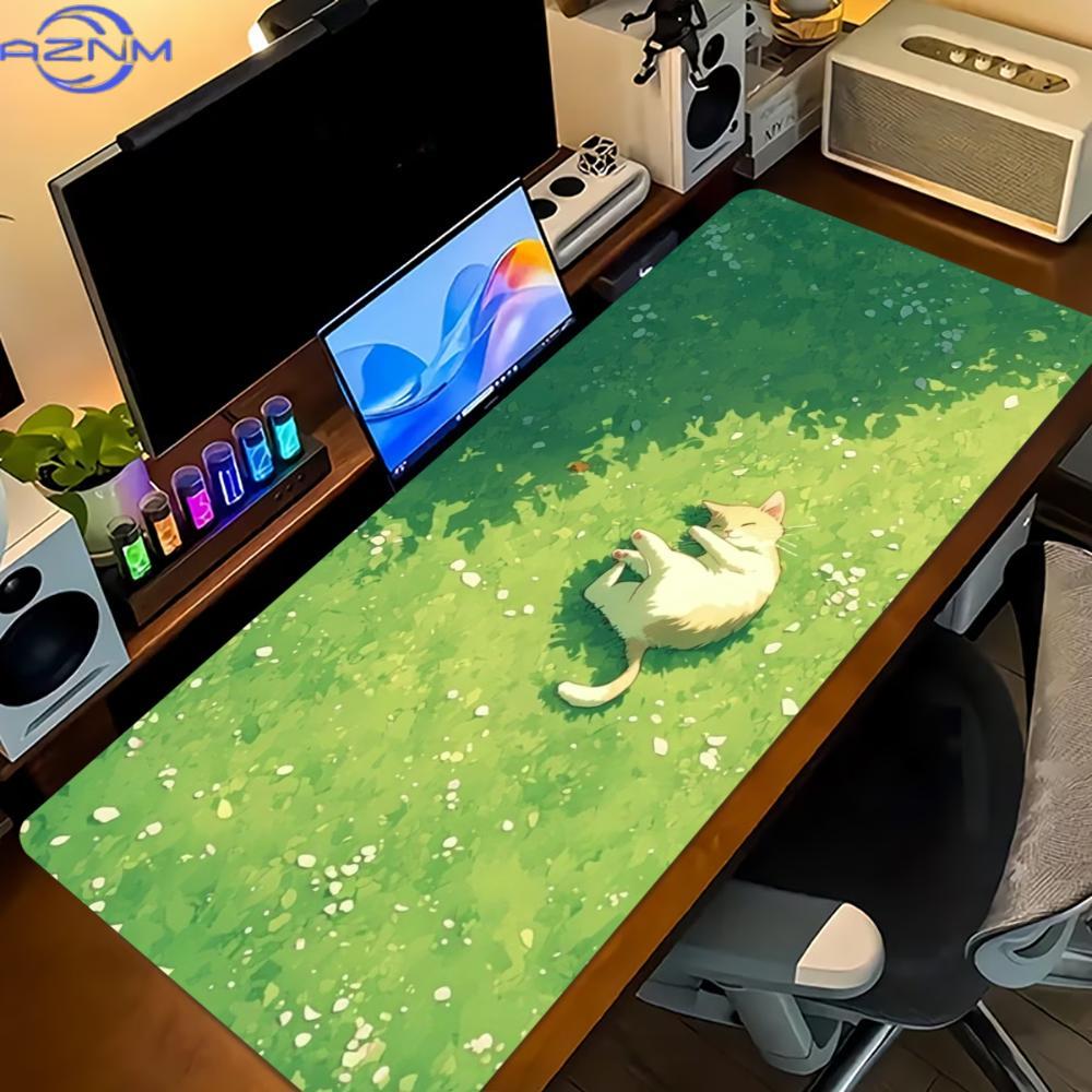Floral Cute Cat Large Gaming M - Desk Setup Gaming And Work ulasan dan harga