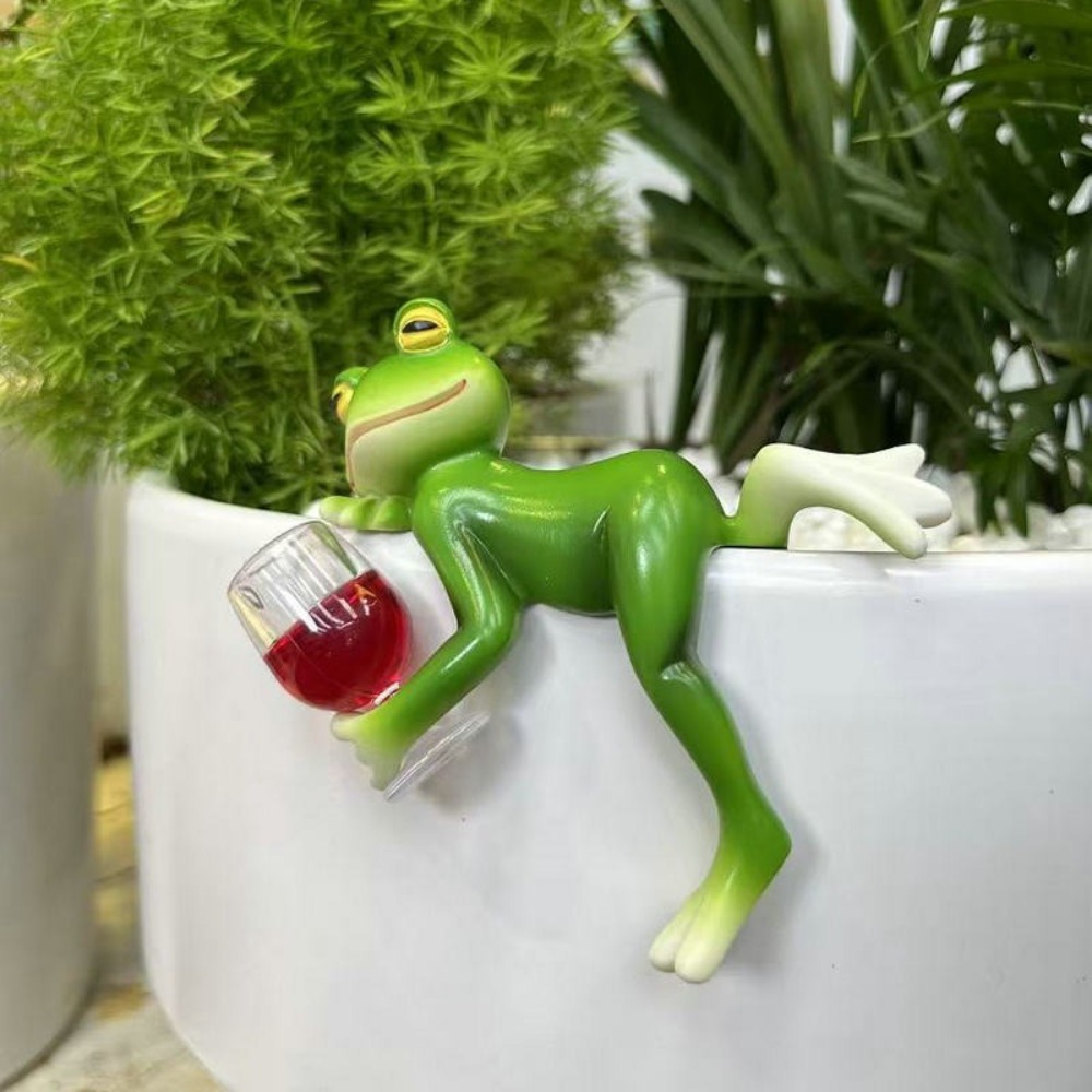 Hanging Flower Pot Edge Frog D - Desk Setup Plant ulasan dan harga