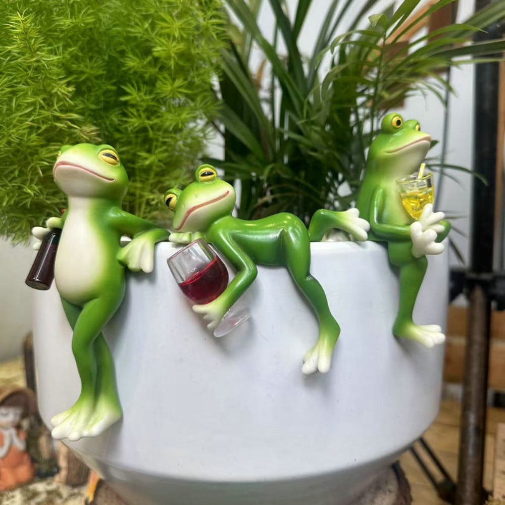 Hanging Flower Pot Edge Frog D - Desk Setup Plant ulasan dan harga