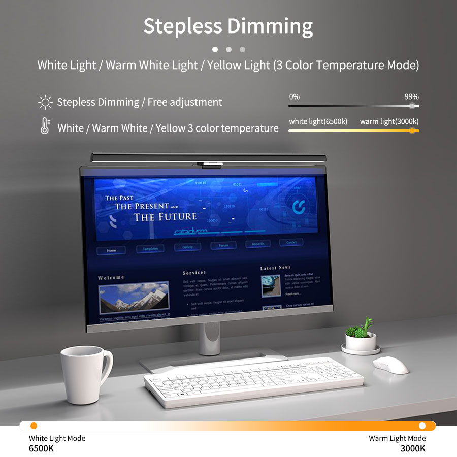 50cm LED Monitor Light Bar Scr - Desk Setup Computer ulasan dan harga