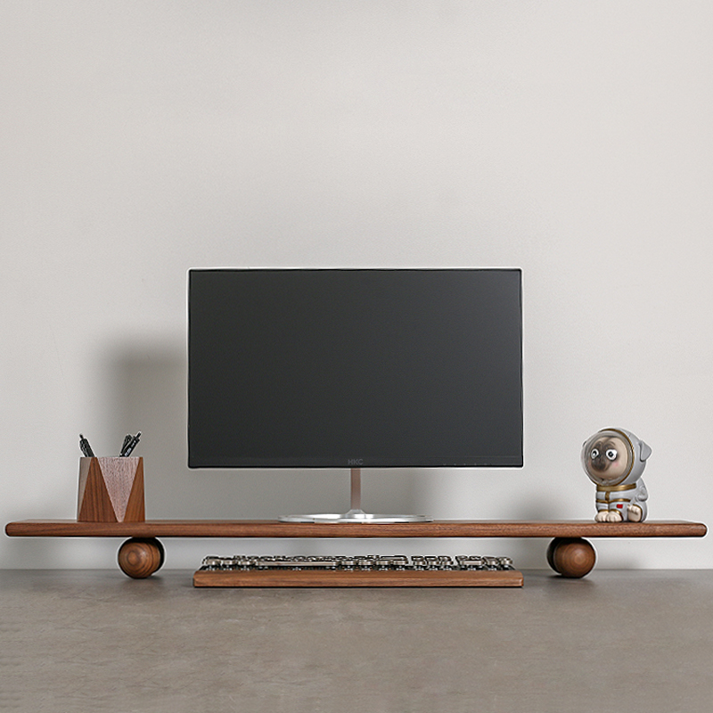 Natural Wood Desktop Riser Dua - Desk Setup Living Room ulasan dan harga
