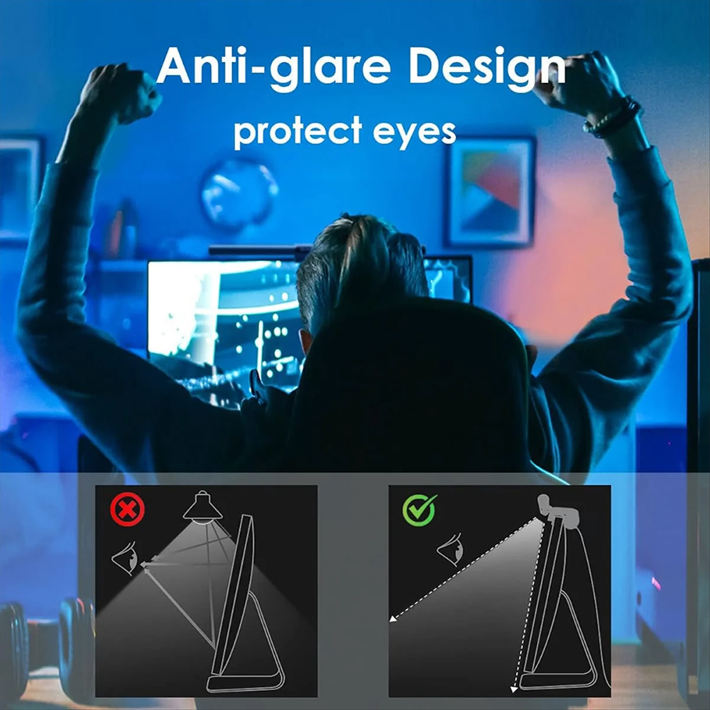 2PCS RGB Monitor Light Bar Set - Setup Desk Monitor ulasan dan harga