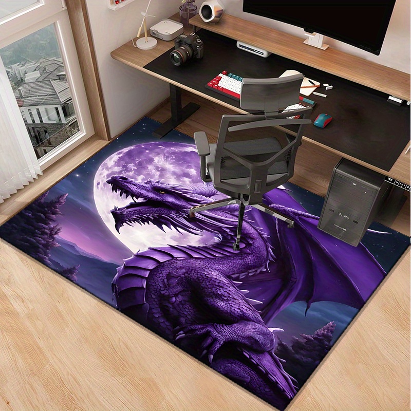 Majestic Purple Dragon Rug for - Desk Setup Living Room ulasan dan harga
