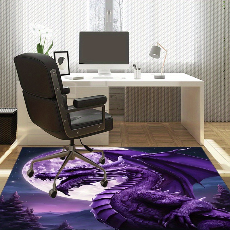 Majestic Purple Dragon Rug for - Desk Setup Living Room ulasan dan harga