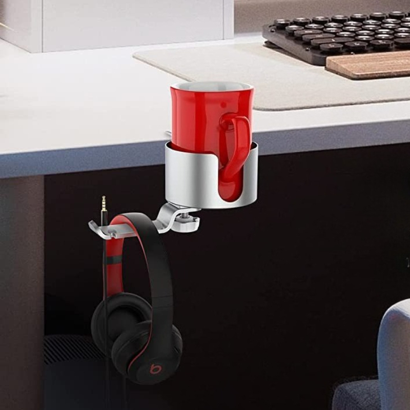 Premium Rotating Cup Holder Al - Desk Setup In Office ulasan dan harga