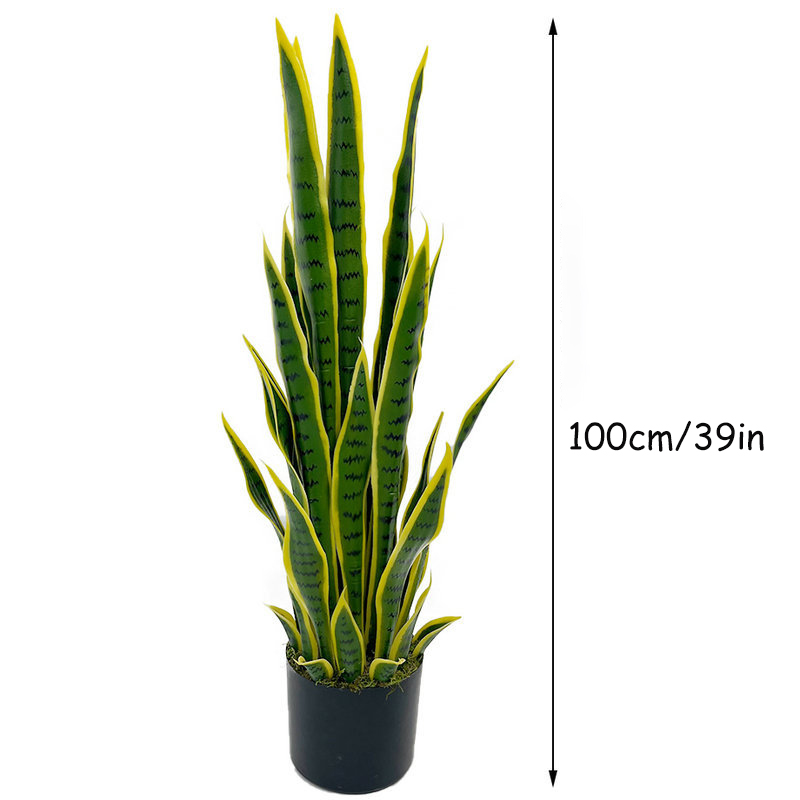 40-100cm Artificial Sansevieri - Desk Setup Plant ulasan dan harga