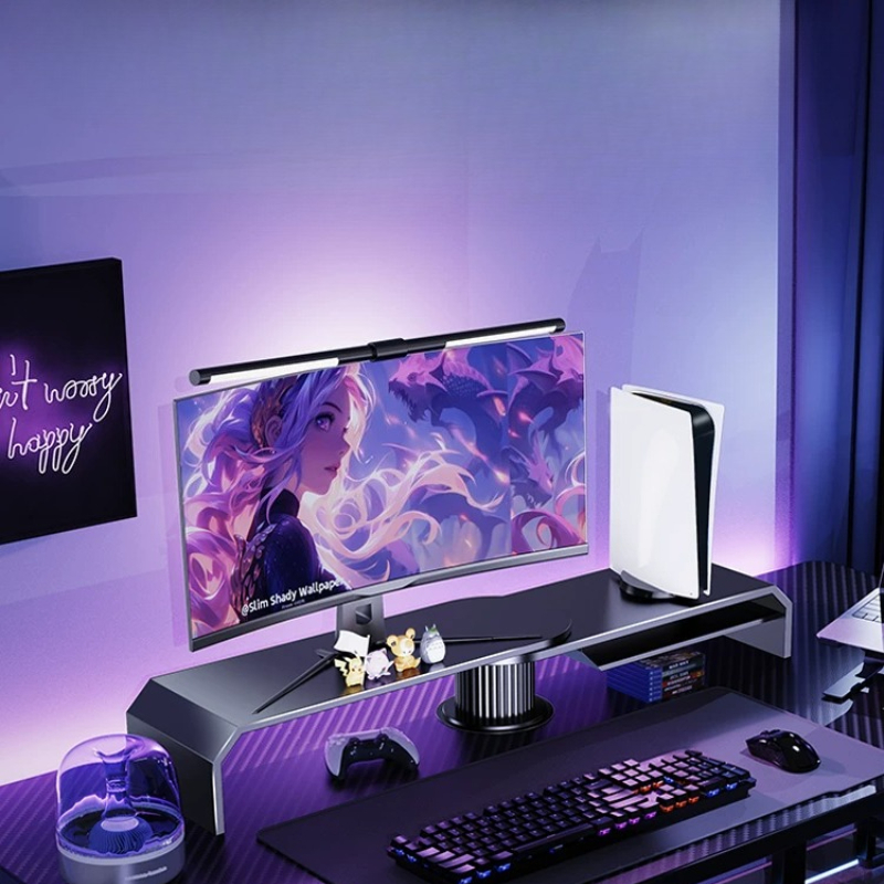 Gaming Dual Monitor Stand Offi - Desk Setup Living Room ulasan dan harga