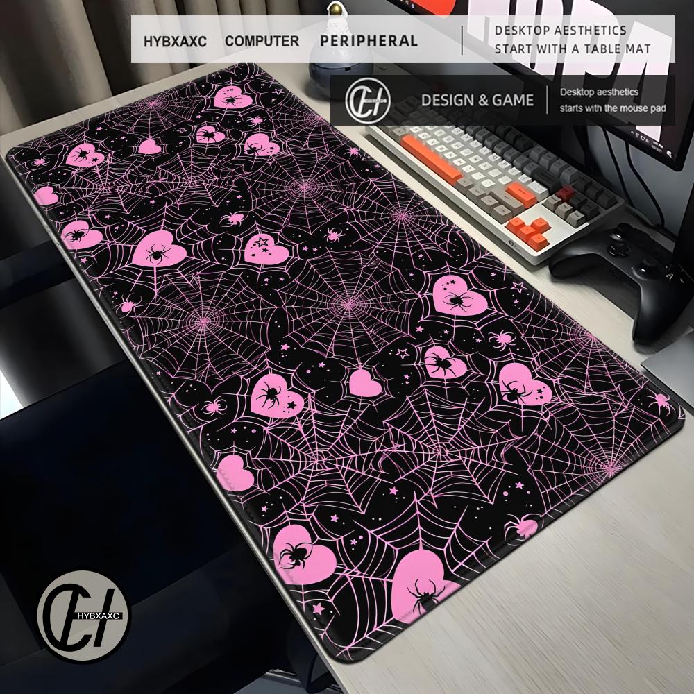 90x40 White or Pink Spiderweb  - Desk Setup In Office ulasan dan harga