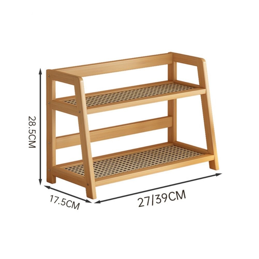 Wooden Storage Shelf for Kitch - Desk Setup Shelf ulasan dan harga