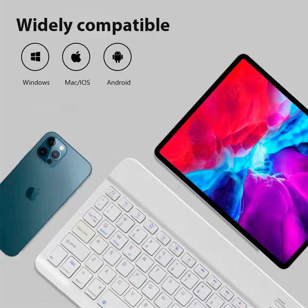 Bluetooth Wireless Keyboard Un - Desk Setup Ipad ulasan dan harga