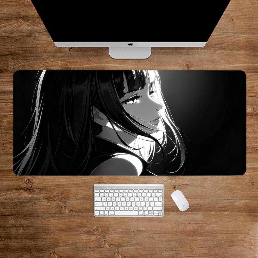 Dark Anime Girl Mouse Pad Desk - Desk Setup Gaming And Work ulasan dan harga