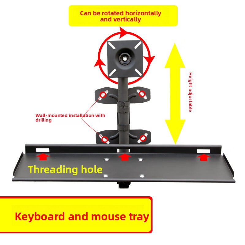Adjustable Wall Keyboard Tray  - Desk Setup Living Room ulasan dan harga