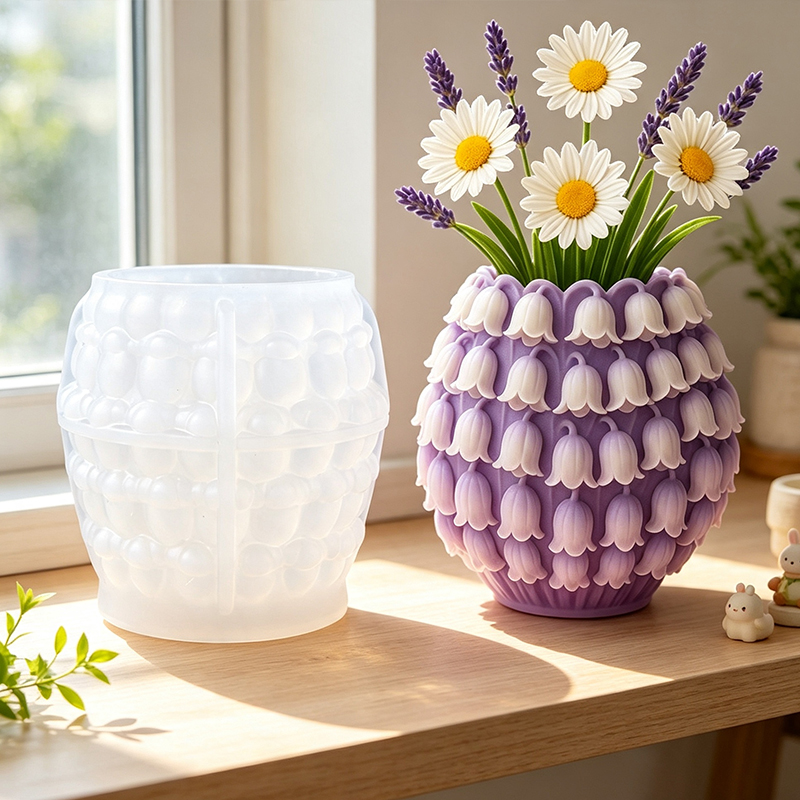3D Lily of the Valley Vase Sil - Desk Setup Plant ulasan dan harga