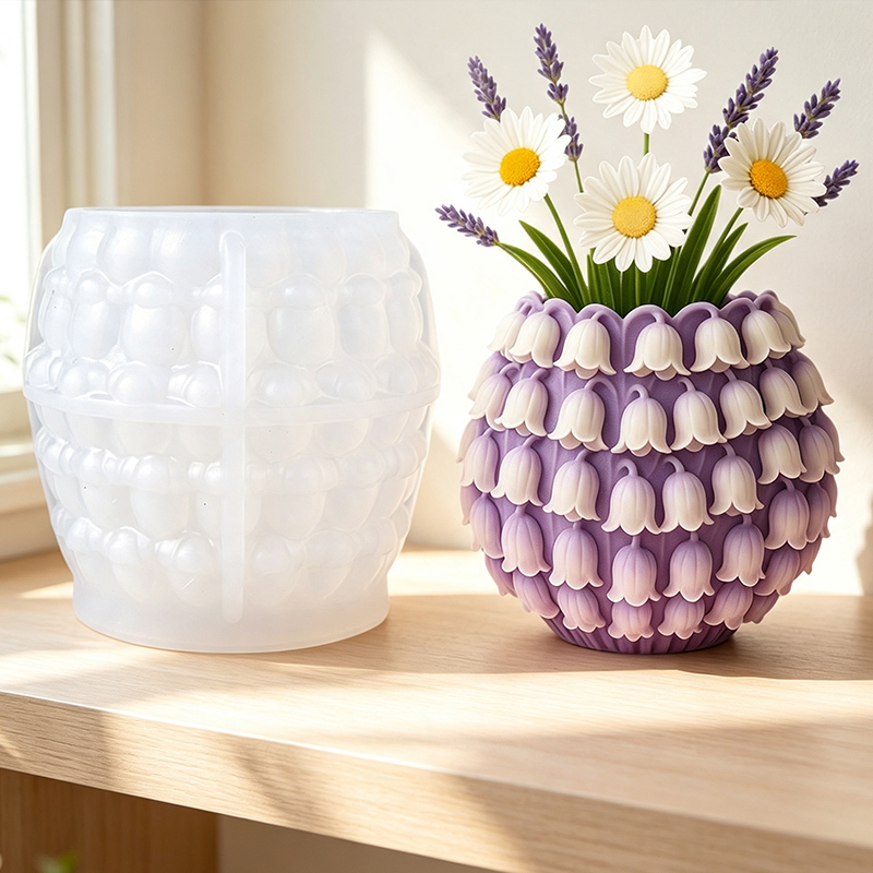 3D Lily of the Valley Vase Sil - Desk Setup Plant ulasan dan harga