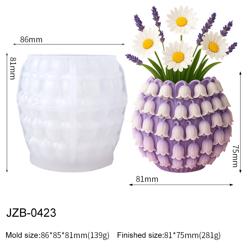 3D Lily of the Valley Vase Sil - Desk Setup Plant ulasan dan harga