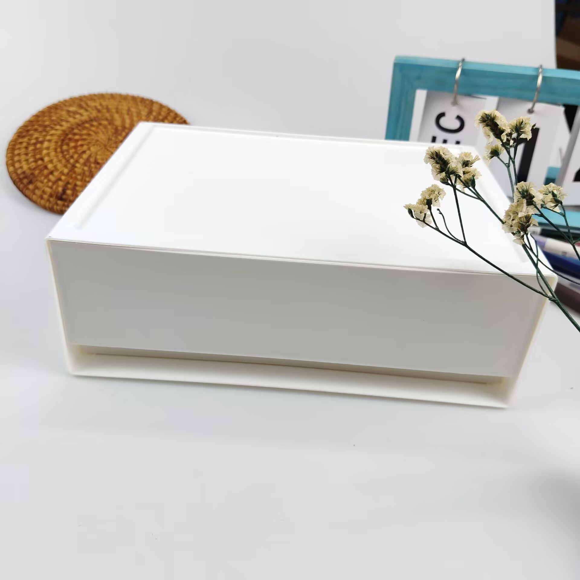 Desktop Storage Box, Drawer, C - Desk Setup Shelf ulasan dan harga