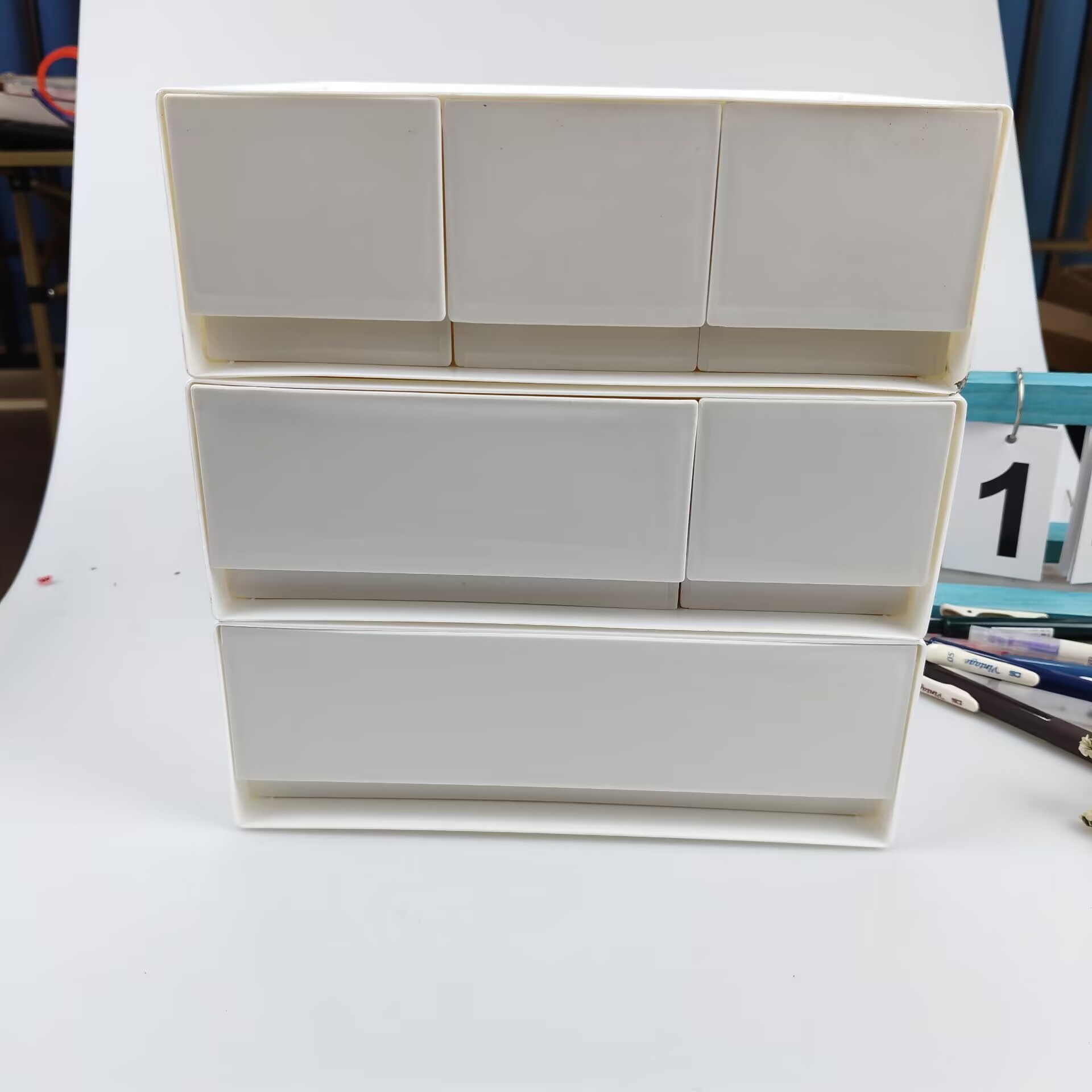 Desktop Storage Box, Drawer, C - Desk Setup Shelf ulasan dan harga