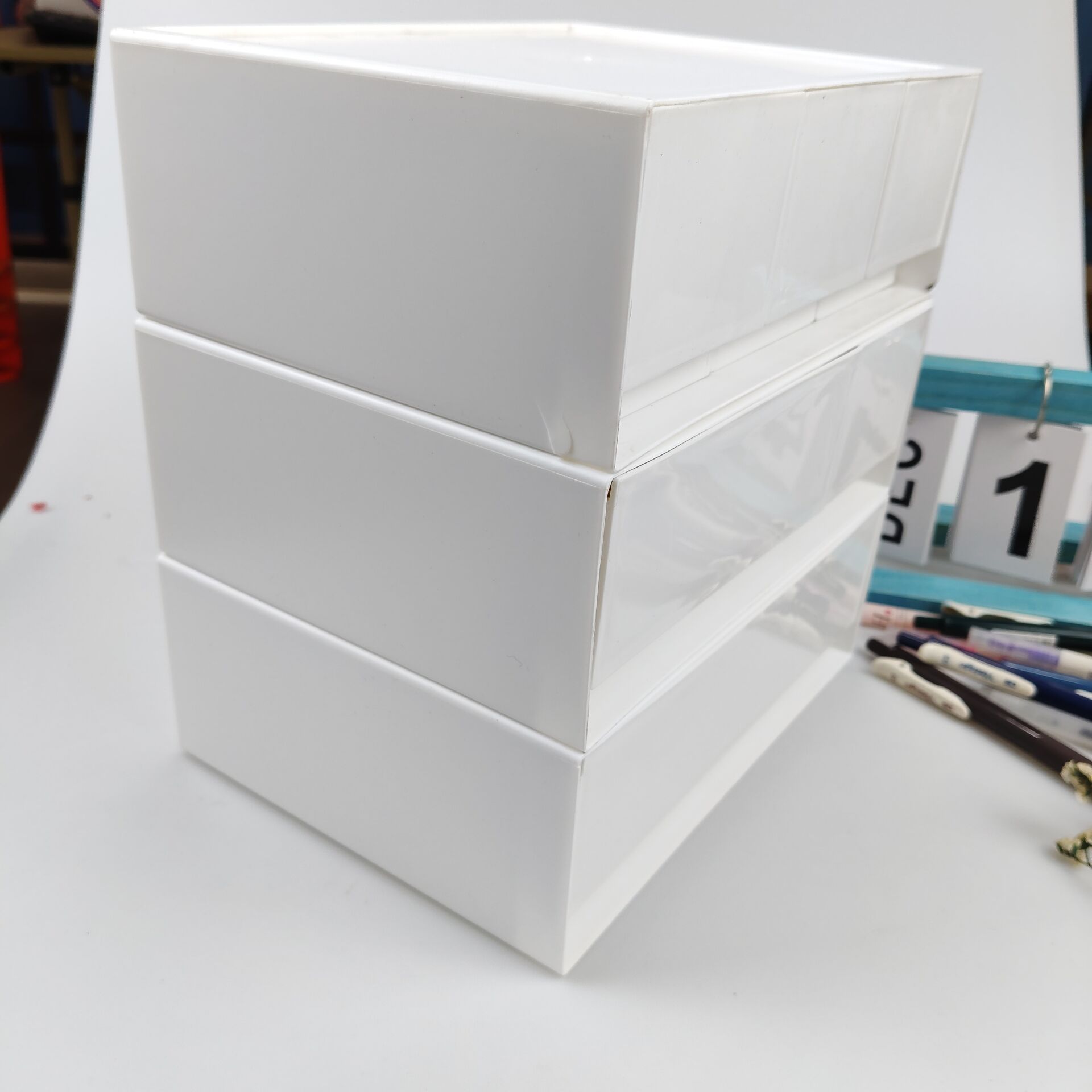 Desktop Storage Box, Drawer, C - Desk Setup Shelf ulasan dan harga