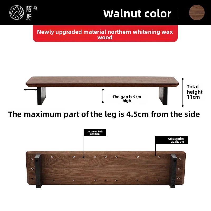 Solid Wood Monitor Riser Stand - Desk Setup Living Room ulasan dan harga