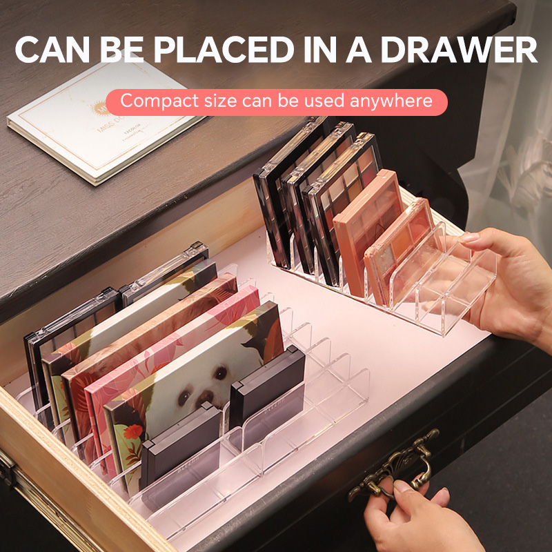 7 Grids Acrylic Table Cosmetic - Desk Setup Shelf ulasan dan harga