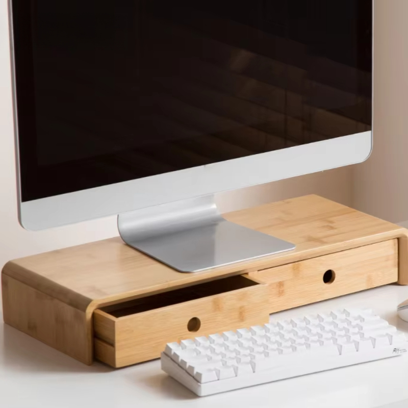 Bamboo Laptop Monitor Riser Ec - Desk Setup Living Room ulasan dan harga
