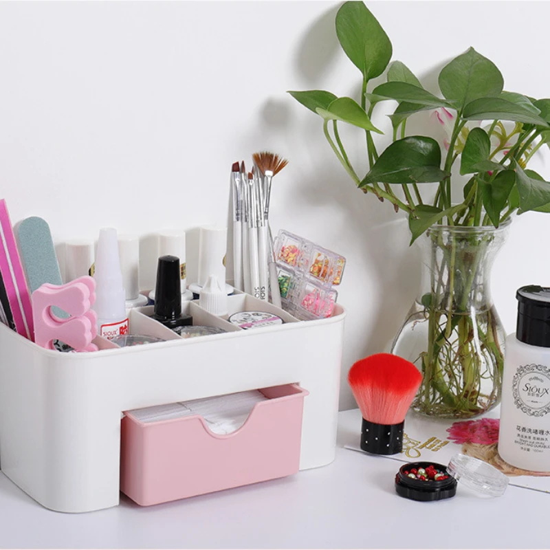 Nail Art Organizer Desktop Dra - Desk Setup Shelf ulasan dan harga