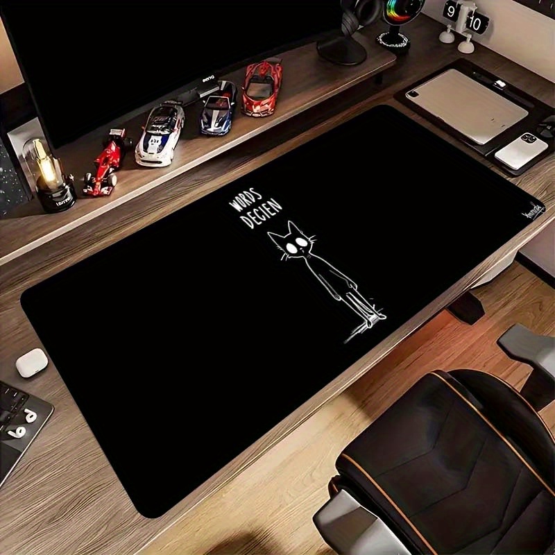 Funny Sketch Cat Words Decien  - Desk Setup Gaming And Work ulasan dan harga