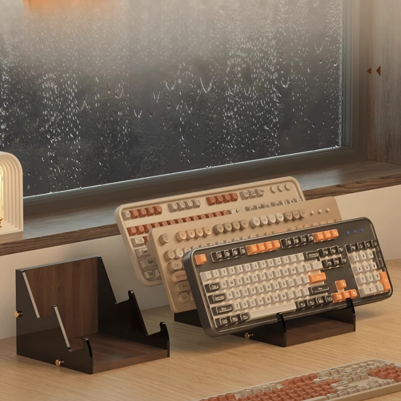 Acrylic Floating Keyboard Stan - Desk Setup Living Room ulasan dan harga