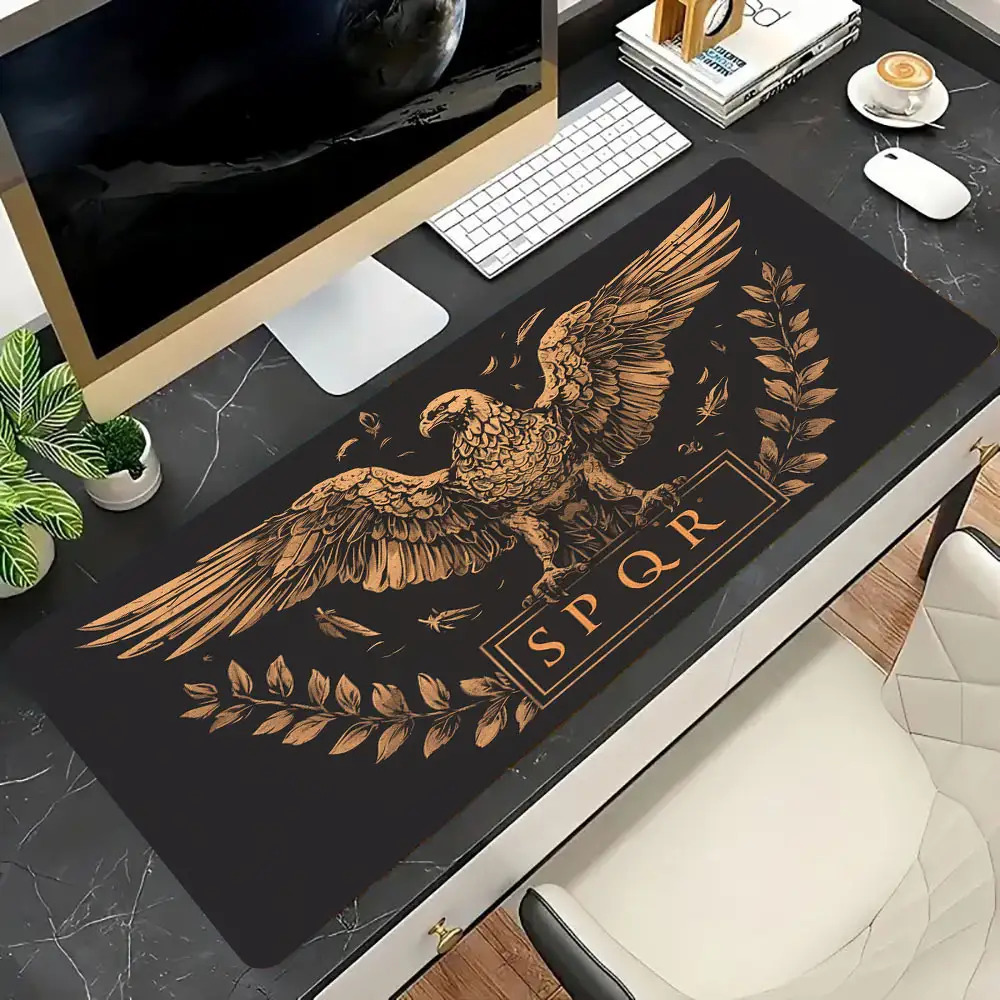 Golden Brown Black Desk Mat De - Desk Setup Brown ulasan dan harga
