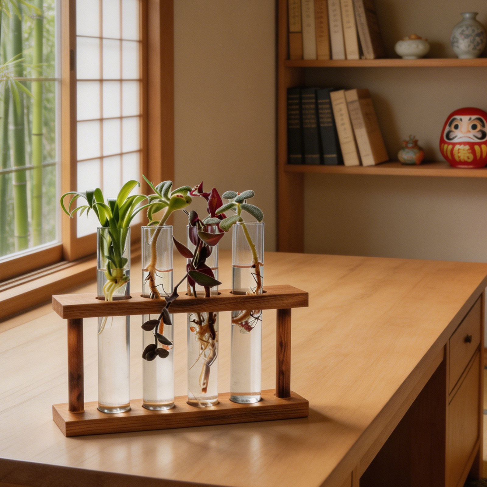 Wooden Plant Propagation Stati - Desk Setup Plant ulasan dan harga