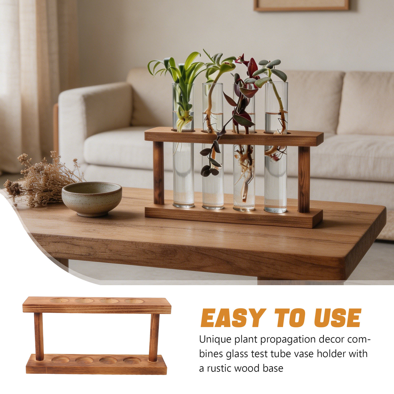Wooden Plant Propagation Stati - Desk Setup Plant ulasan dan harga