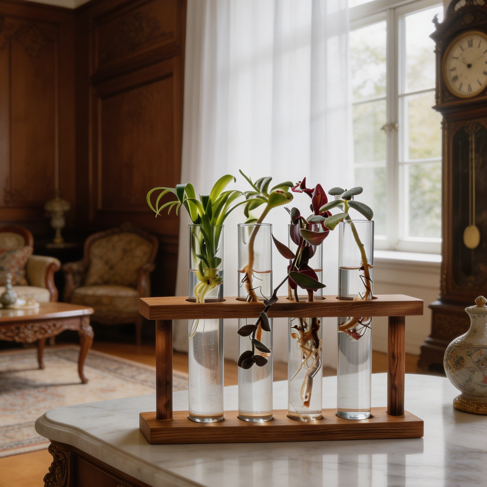 Wooden Plant Propagation Stati - Desk Setup Plant ulasan dan harga