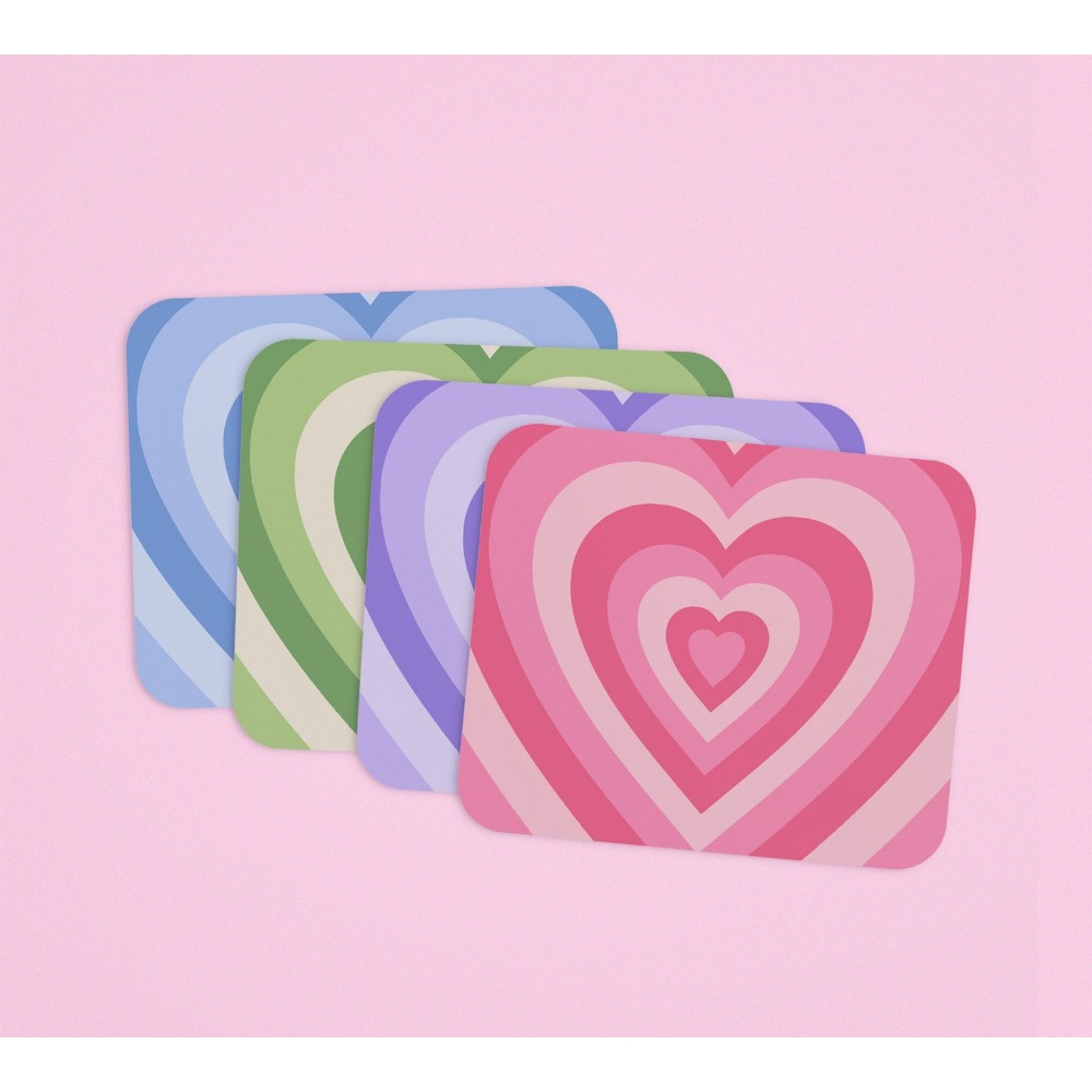 Retro Heart Mouse Pad | aesthe - Desk Setup Brown ulasan dan harga