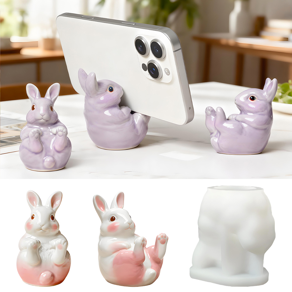 S0284 Cute Bunny Cellphone Sta - Desk Setup Cute ulasan dan harga