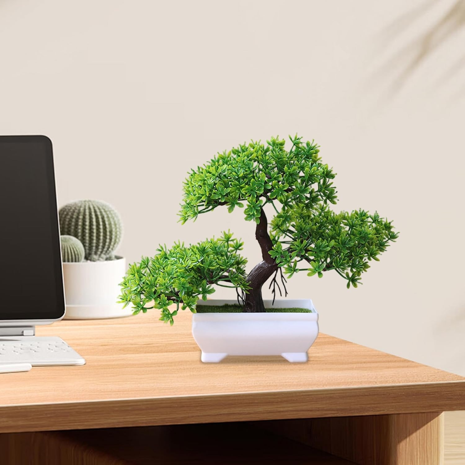 1/2Pcs Artificial Bonsai Tree  - Desk Setup Plant ulasan dan harga