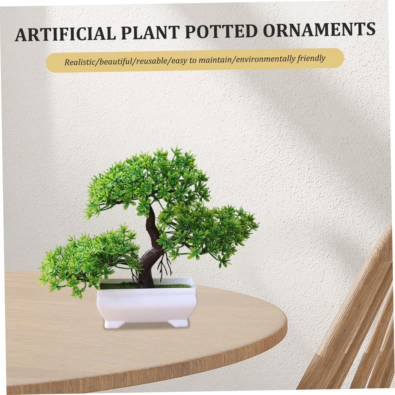 1/2Pcs Artificial Bonsai Tree  - Desk Setup Plant ulasan dan harga